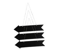 Ipetboom 3PCS Wooden Chalkboard Hanging Arrow Signs with Clear Directional Arrows Wall Mount Message Boards for Weddings Parties and Home Decor