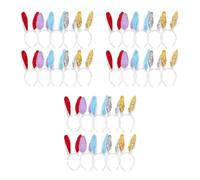 Ipetboom 3sets Ear Headband Easter Rabbit Headwear for Boys and Girls Rabbit Ears Headbands Easter Decorations 10pcs*3 Random Color
