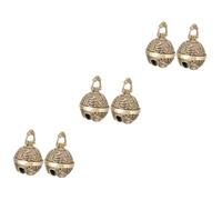Ipetboom 3sets Vintage Brass Bells Keychain Pendant Decorative Auspicious Bag Charm for Unique Jewelry Making Supplies for and Special Occasions 2pcs*3