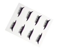 Ipetboom 4 Pairs Purple Eyeliner Sticker False Lashes Waterproof Plastic Eye Line Strip Stickers Easy to Use for Festivals and Daily Life
