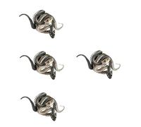 Ipetboom 4 Pairs Retro Snake Shaped Finger Rings Creative Unisex Jewelry for Women Fashion Open Ring Accessory for Parties and Everyday Wear Stylish and Comfortable Design