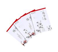 Ipetboom 4 Pcs Calligraphy Practice Book Chinese Handwriting Workbook for Boys Non-penetrating Paper Smooth Edges Safe for Writing Training
