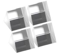 Ipetboom 4 Pcs Crystal Triangular Prism Optical Physics Glass Cube for Light Refraction Spectrum Analysis Teaching Science Experiments for Students and Professionals