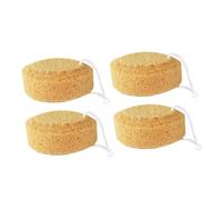 Ipetboom 4 Pcs Honeycomb Bath Shower Sponge Exfoliating Seaweed Cotton Body Scrubber with Quick-Dry Design for Gentle Cleansing and Massage