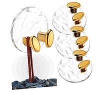 Ipetboom 4 Pcs Transparent Adhesive Wall Hooks for Plug Storage Multifunctional Pet Plastic Kitchen Organizer Hooks for Hanging Power Strips Keys and Small Essentials Strong Self Stick