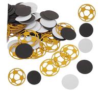 Ipetboom 400PCS Football Confetti Party Decorations in Gold and Black Vibrant Soccer Table Ornaments for Birthday Celebrations Sports Events and Themed Gatherings