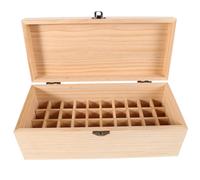 Ipetboom 40grids Wooden Essential Oil Holder Stylish Pine Organizer for Aromatherapy for Displaying and Storing Essential Oils and Nail Polish