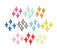 Ipetboom 40Pcs Colorful Embroidered Star Patches for Clothing, DIY Sew-On Iron-On Appliques Bulk Set for Jackets, Jeans, Hats, Ornamental Cloth Decoration
