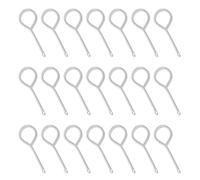 Ipetboom 40pcs Cotter Pin Replacement Fire Extinguisher Pull Pins Iron with Reliable Locking Mechanism Silver Security Pull for Rapid Unlocking Emergency Maintenance