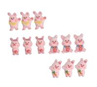 Ipetboom 40Pcs Resin Pig Charms Hairpins DIY Pendant Accessories Keychain Cute Craft Supplies for Family Friends Gift Making