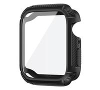 Ipetboom 44mm Protective Case with Full Coverage TPU Soft Shell and Tempered Glass Screen Protector, Black Watch Shell Guard Compatible with Smartwatch, Shock-Resistant Accessory for Daily