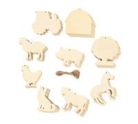 Ipetboom 45pcs Unfinished Wooden Slices DIY Craft Blank Cutouts for Painting and Home Decoration Animal and Tree Shapes Wood Chips for Coloring and Scrapbooking Embellishments