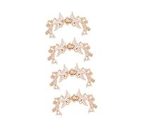 Ipetboom 4pairs Law Buckle Zinc Alloy Chinese Shawl Collar Clip Retro Cloak Pin for Sweater Cardigan Clip Clasp