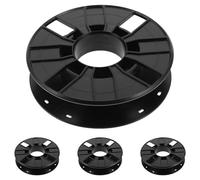 Ipetboom 4pcs 0.25kg 3D Printer Filament Reel Holder Spool Storage Organizer for Electrical Cords, Extension Cables, and Wire Winding - Small Black Hollow Design for Cord Management