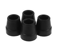 Ipetboom 4pcs 16mm Quad Cane Rubber Tips Non-Slip Walking Stick Base Replacement Feet Caps for Senior Mobility Aids Crutches Accessories Black