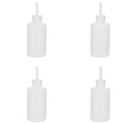 Ipetboom 4Pcs 250Ml Eye Washing Bottles with Elbow Nozzle, Squeeze Drop Bottles with Scale for Grafting Supply, Salt Water Rinse, Household and Salon Eye Cleaning