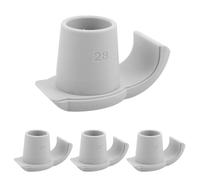 Ipetboom 4pcs 28mm White Walker Glides for Elderly Mobility Support Nonstick Walker Feet Covers Compatible Anti-Slip Ski Slider Pads for Walking Aid