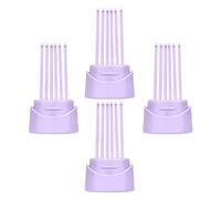 Ipetboom 4pcs Air Cushion Curling Comb Cleaner Tool for Comb Cleaning Removing Hair Dust in Grooves for Salon and Travel Use