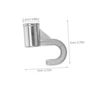 Ipetboom 4pcs Aluminum Closet Rod Hooks for Wardrobe No Drill Metal Hanger Hooks for Bedroom Laundry Bathroom Lightweight Load-Bearing Clothes Rod Support for Organizing Shirts Pants Heavy