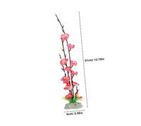Ipetboom 4Pcs Artificial Flower Sushi Dish Decoration Simulated Cherry Blossom Sashimi Plate Ornaments White Pink Red Purple for Japanese Sushi Serving and Table Display