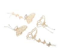 Ipetboom 4pcs Butterfly Hair Claw Clips for Women, Elegant Alloy Material with Tooth Shape Design, Easy to Wear and Non-slip Hair Accessories for Everyday Use