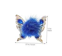 Ipetboom 4pcs Butterfly Hair Clips Rhinestone Metal Hairpins for Women Decorative Side Barrettes for Thick Curly Hair Party and Daily Accessories