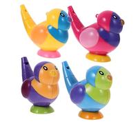 Ipetboom 4Pcs Cartoon Squeaky Bird Whistle Fun Bath for Safe Whistles for Water Play and Bathtime Enjoyment