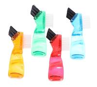 Ipetboom 4Pcs Cleaning Brush Double Sided Design for Personal Care Convenient Travel Durable Easy to Use for Partial and Full Dentures