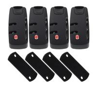 Ipetboom 4pcs Combination Padlocks for Backpack and Suitcase, Mini Travel Locks with Resettable Code and Hidden Lock Body Design, Sturdy Plastic Material, for Crowded Places and Hiking Gear