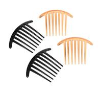 Ipetboom 4pcs Crescent Shaped Hair Combs for Women Wide Tooth Insert Styling Hairpin for Secure Bun Fixing Suitable for All Hair Types Daily and Special Occasion Use