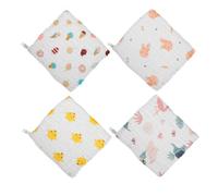 Ipetboom 4pcs Cute Animal Hand Towels Soft Cotton Boy Girl Bath Washcloths Spring Rabbit Chick Design Comfort Quick Dry Boys and Girls