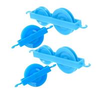 Ipetboom 4pcs Double Pulley Set for Physics Experiments - Sturdy Plastic Mechanic Teaching Equipment for Students - Educational Supplies for School Science Labs