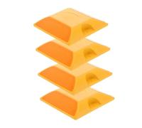 Ipetboom 4pcs Double Sided Reflective Roadside Markers for Driveways and Speed Bumps Road Studs with High Visibility Night Reflectors Easy Installation Traffic Safety Markers