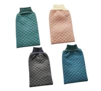 Ipetboom 4pcs Exfoliating Bath Mitts Dual-sided Scrubbing Gloves for Gentle Skin Cleansing and Massage for Use Refresh and Revitalize Your Skin