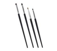 Ipetboom 4pcs Eyeliner Brush Kit Fine Precision Natural Horsehair Eye Makeup Tool Set for Detailed Eyeliner Application and Blending