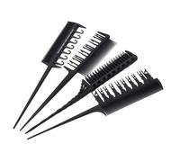 Ipetboom 4pcs Hair Styling Combs Set Carbon Fiber Black Highlights Sectioning Combs Prevents Tangling Protects Hair Cuticle Dye Brush for Salon and Home Use