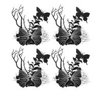 Ipetboom 4pcs Halloween Horror Hair Clips Skull Skeleton Gothic Zombie Butterfly Clip Spooky Hair Accessories for Women Girls Parties