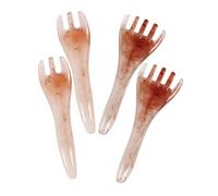 Ipetboom 4pcs Head Scraping Comb Resin Scalp Massage Tools for Men and Women Portable Manual Hair Massager for Home Office Travel with Three Claw and Five Claw Designs
