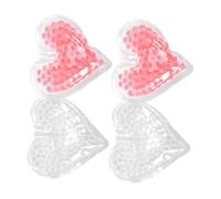 Ipetboom 4pcs Heart Gel Ice Packs for Cold Hot Therapy Heart-shaped Compress for Reusable Nursing Ice Bags for Daily Use Sports and Hospitals