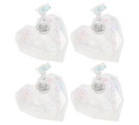 Ipetboom 4pcs Heart-shaped Nail Stands for Press Practice Nail Support Holder Stand Base Manicure Training for DIY Manicure Art