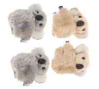 Ipetboom 4pcs Koala Plush Claw Clips Lambswool Hair Accessories Brown Mini Animal Shape Convenient to Use Practical Daily Use Elegant Charming Design for Female Friends