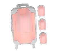 Ipetboom 4pcs Mini Storage Box for Travel Makeup Carrier Suitcase Makeup Box for False Eyelashes Case and Travel Party Decoration