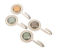 Ipetboom 4pcs Multi Color No Trace Adhesive Wall Hooks Strong Hold for Kitchen Bathroom Towel Coat Hat Hanging Rack Punch Easy Organize