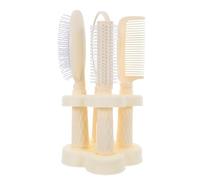 Ipetboom 4pcs Multifunctional Comb Set for Women Including Hair Styling Tools like Curling Comb Straight Hand Mirror Portable Holder for Travel Use