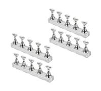 Ipetboom 4pcs Nail Art Display Stand Professional Manicure Checkerboard Bracket for Nail Salons and Diy Use Durable and Safe Material Chic Design