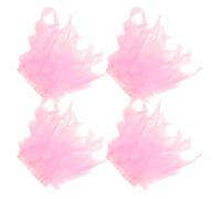 Ipetboom 4pcs Nail Photography Props Organza Feathered Sleeve Lightweight Design for Social Media Display for Delicate Fake Cuffs