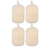 Ipetboom 4pcs Natural Vietnamese Loofah Body Scrubber Palmsized Exfoliating Loofah Pads for Face and Body Gentle Yet Strong Spa Bath Shower Washcloth for Men Women Back Knee Efficient Foam