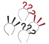 Ipetboom 4pcs Novelty Question Mark Headband Non-slip Exaggerated Punctuation Hair Bands for Festival Party Halloween Graduation Cap Accessory