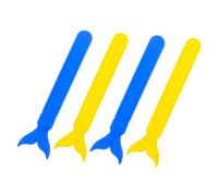 Ipetboom 4pcs Pediatric Fish Tail Tongue Depressors Plastic Whale Design Pediatric Tongue Muscle Trainer for Oral Training Safe Medical-grade Material Engaging