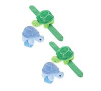 Ipetboom 4pcs Plush Snap Bracelet: Plush Turtle Wristbands Adorable Slap Bracelets - Stuffed Animal Snap Bands For Travel Home Decor Car Accessories
